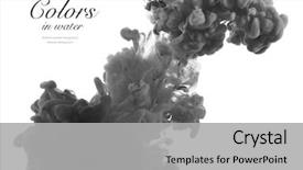  Presentation with ink - Colorful presentation theme enhanced with colors and ink in water backdrop and a light gray colored foreground