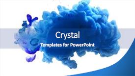  Presentation with ink blot - PPT theme with colors and ink in water background and a ocean colored foreground