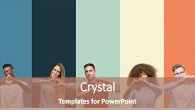  Presentation with heart hands - Presentation theme consisting of colors background smiling in love background and a coral colored foreground