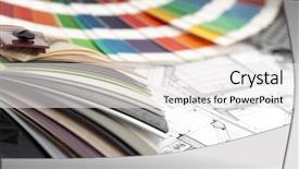  Presentation with architectural drawings - Cool new presentation with colors designs for interior backdrop and a white colored foreground