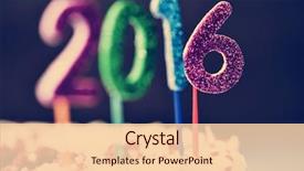  Presentation with math numbers of different fonts - Colorful PPT layouts enhanced with colors forming the number 2016 backdrop and a lemonade colored foreground