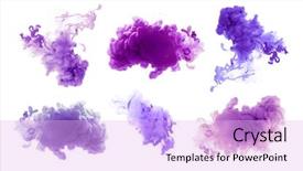  Presentation with ink blot - Slide deck enhanced with colors in water ink blot background and a lavender colored foreground
