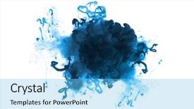  Presentation with ink blot - Beautiful slide deck featuring colors in water ink blot backdrop and a light blue colored foreground