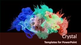  Presentation with ink blot - Beautiful slides featuring colors in water ink blot backdrop and a wine colored foreground