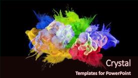  Presentation with ink blot - Slides having colors in water ink blot background and a wine colored foreground