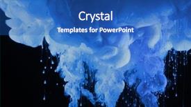  Presentation with ink blot - Slide deck consisting of colors in water ink blot background and a ocean colored foreground