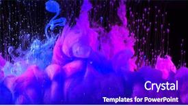  Presentation with ink - Audience pleasing PPT theme consisting of colors in water ink blot backdrop and a  colored foreground