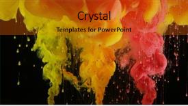  Presentation with ink blot - Beautiful PPT layouts featuring colors in water ink blot backdrop and a  colored foreground