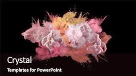  Presentation with ink blot - Audience pleasing PPT layouts consisting of colors in water ink blot backdrop and a wine colored foreground