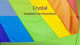  Presentation with rainbow flag - Presentation theme consisting of colors of a rainbow flag background and a gold colored foreground