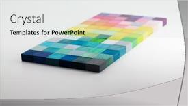  Presentation with color spectrum - PPT theme with colors-of-creativity-mosaic background and a white colored foreground