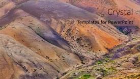  Presentation with himachal pradesh - Cool new presentation theme with colors-of-himalayas-spiti-valley backdrop and a coral colored foreground