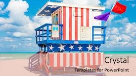  Presentation with miami beach - Beautiful presentation featuring colors of the american flag backdrop and a lemonade colored foreground