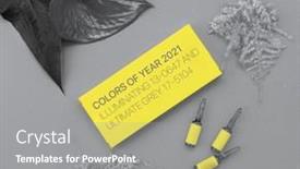  Presentation with makeup products - Cool new slides with colors-of-the-year-2021 backdrop and a gray colored foreground