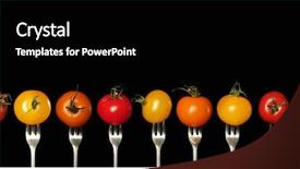  Presentation with tomato - Slide deck featuring colors on a black background background and a black colored foreground