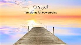  Presentation with calm - Theme consisting of colors on the calm ocean background and a  colored foreground