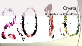  Presentation with 2018 goals text on white - Amazing PPT theme having colors on the white background backdrop and a light gray colored foreground