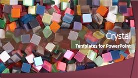  Presentation with mosaic - Cool new presentation theme with colors pixelation - mosaic stones colorful pieces pile backdrop and a tawny brown colored foreground