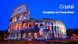  Presentation with rome italy - Audience pleasing presentation consisting of coloseum - colosseum at dusk rome italy backdrop and a dark gray colored foreground