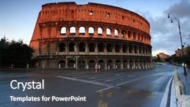  Presentation with sun rise - Cool new presentation theme with coloseum - colosseum rome italy sun rise backdrop and a dark gray colored foreground