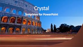  Presentation with twilight 3d - Cool new slides with coloseum - light trail at colosseum backdrop and a teal colored foreground