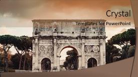  Presentation with constantine - Cool new presentation theme with coloseum - perspective of the arch backdrop and a coral colored foreground