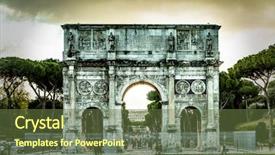  Presentation with constantine - PPT layouts consisting of coloseum - perspective of the arch background and a tawny brown colored foreground