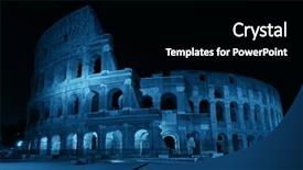  Presentation with history rome and egypt - Presentation having colosseum at night in rome background and a  colored foreground