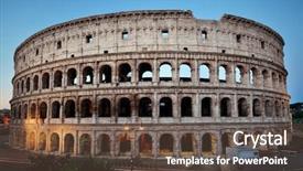  Presentation with history of rome - Cool new PPT layouts with colosseum at night in rome backdrop and a  colored foreground