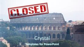  Presentation with purchase order and fulfillment - Audience pleasing slide deck consisting of colosseum-closed-by-a-ministerial backdrop and a ocean colored foreground