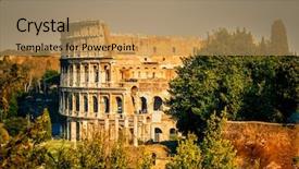  Presentation with forum - Presentation with colosseum from forum roman background and a coral colored foreground