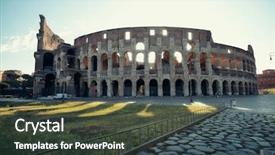  Presentation with rome - Audience pleasing slide deck consisting of colosseum in rome at sunrise backdrop and a dark gray colored foreground