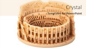  Presentation with rome - Slide set consisting of colosseum-in-rome-in-miniature background and a lemonade colored foreground