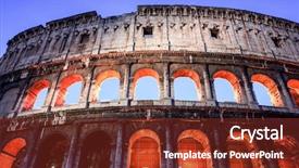  Presentation with rome - Amazing theme having colosseum in rome in rome italy backdrop and a tawny brown colored foreground