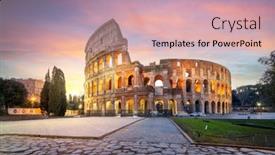 Presentation with dawn - Presentation theme with colosseum-in-rome-italy background and a lemonade colored foreground