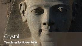  Presentation with egypt - PPT theme enhanced with colossi-of-pharaoh-ramses-ii background and a violet colored foreground