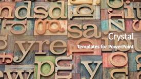  Presentation with color blocks - PPT theme having colour blocking - background of letterpress wood type background and a coral colored foreground