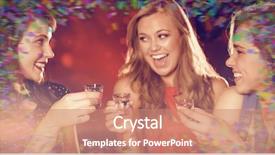  Presentation with shots - Beautiful PPT layouts featuring colour frame against pretty friends drinking shots together backdrop and a coral colored foreground