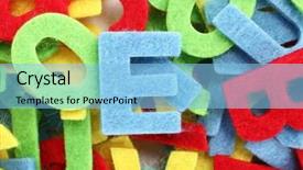  Presentation with textile - Amazing PPT theme having colour ful - colorful cut letters for textile backdrop and a  colored foreground