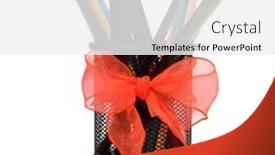  Presentation with pencils - Presentation with colour-pencils-isolated-on-white background and a white colored foreground