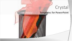  Presentation with pencils - Slides featuring colour-pencils-isolated-on-white background and a white colored foreground