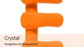  Presentation with orange colour - PPT theme enhanced with colour plasticine letter isolated on a white background - orange e background and a yellow colored foreground