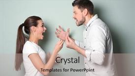  Presentation with catholic couple silhouette of young - Slides enhanced with colour psychology - young couple arguing on color background and a soft green colored foreground