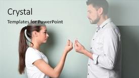  Presentation with wedding rings - Theme with colour psychology - young couple with wedding rings background and a  colored foreground