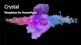  Presentation with black ink - PPT theme featuring coloured acrylic ink mixing background and a black colored foreground