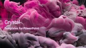  Presentation with black ink - Slide set consisting of coloured acrylic ink mixing background and a violet colored foreground