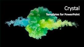  Presentation with black ink - Slide set consisting of coloured acrylic ink mixing background and a black colored foreground