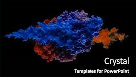  Presentation with black ink - PPT theme with coloured acrylic ink mixing background and a black colored foreground