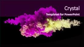  Presentation with black ink - Slide set featuring coloured acrylic ink mixing background and a violet colored foreground