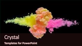  Presentation with black ink - Cool new slide deck with coloured acrylic ink mixing backdrop and a wine colored foreground